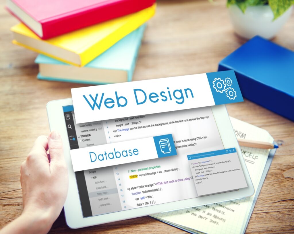 Optimized web design website coding concept