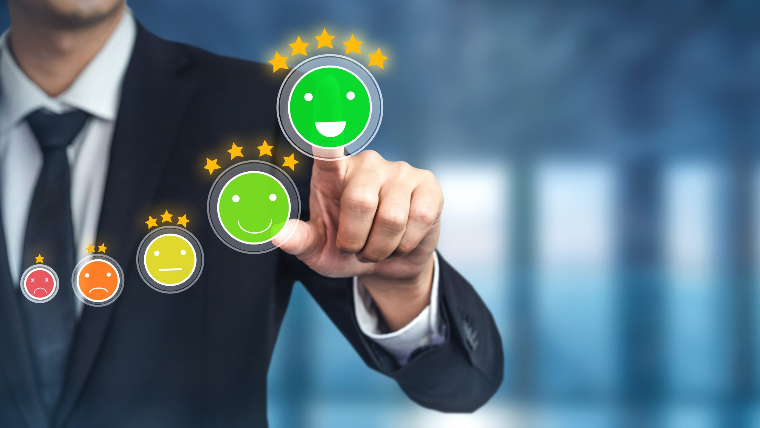 customer review satisfaction feedback survey concept scaled
